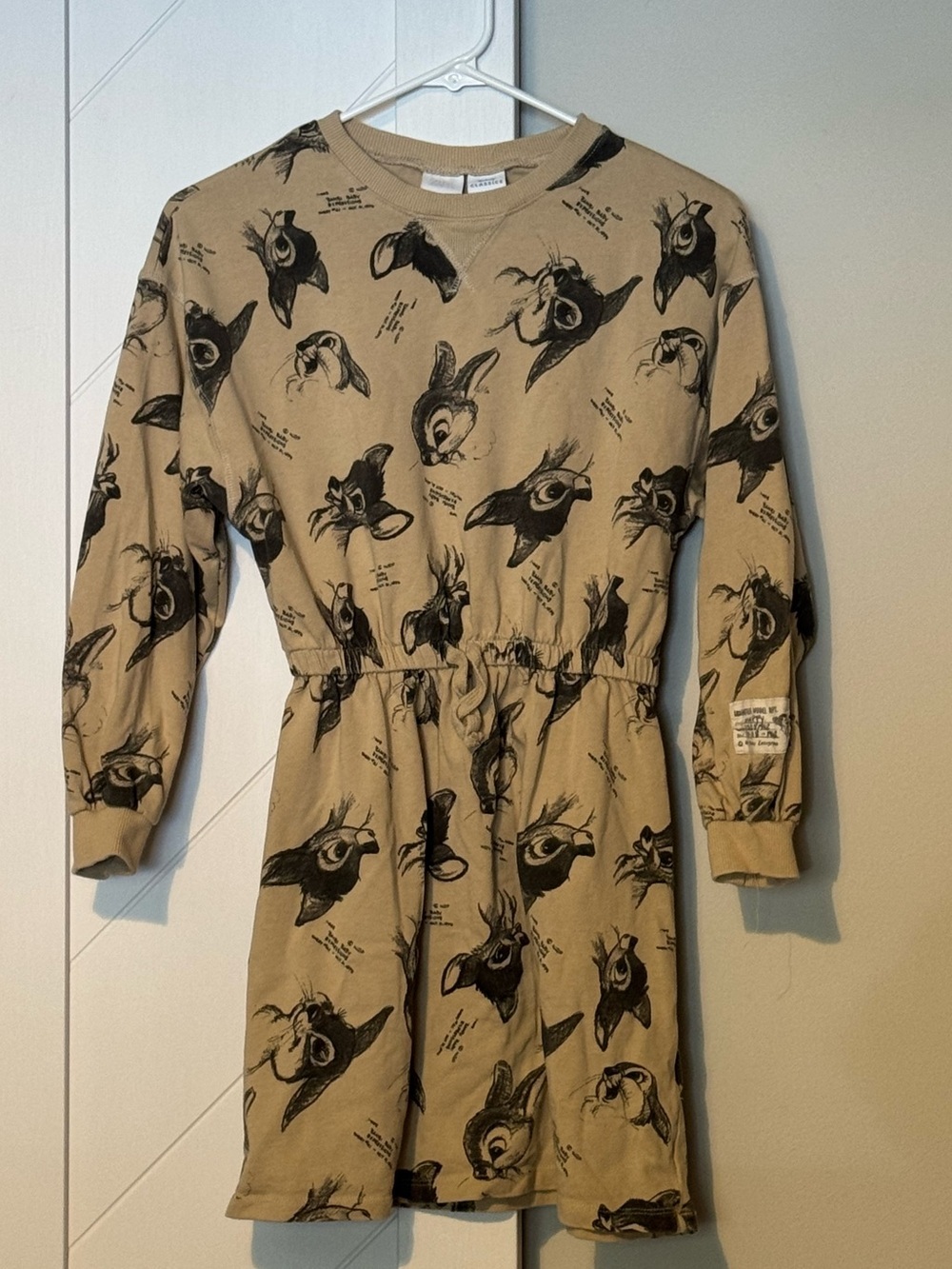 Zara Disney Bambi Sweatshirt Dress Kids Size 11-12Y